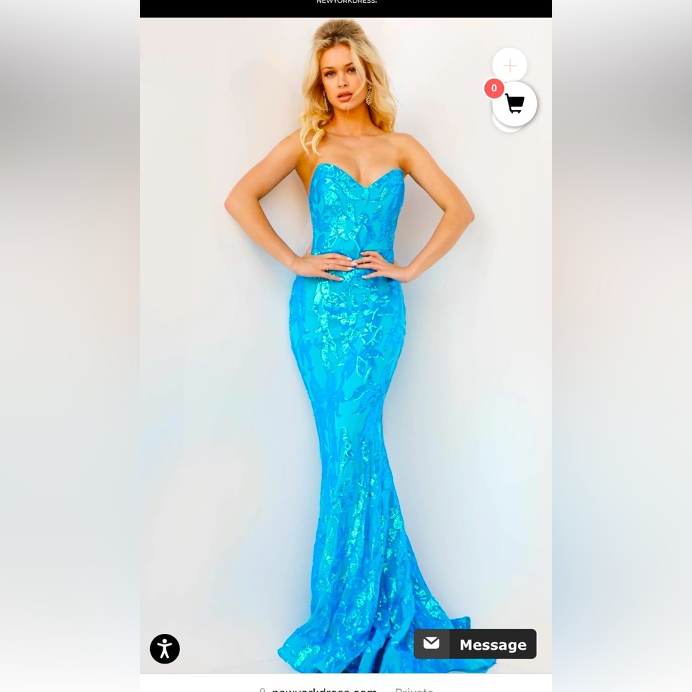 sweetheart lace up Jovani Gown.  Size 0